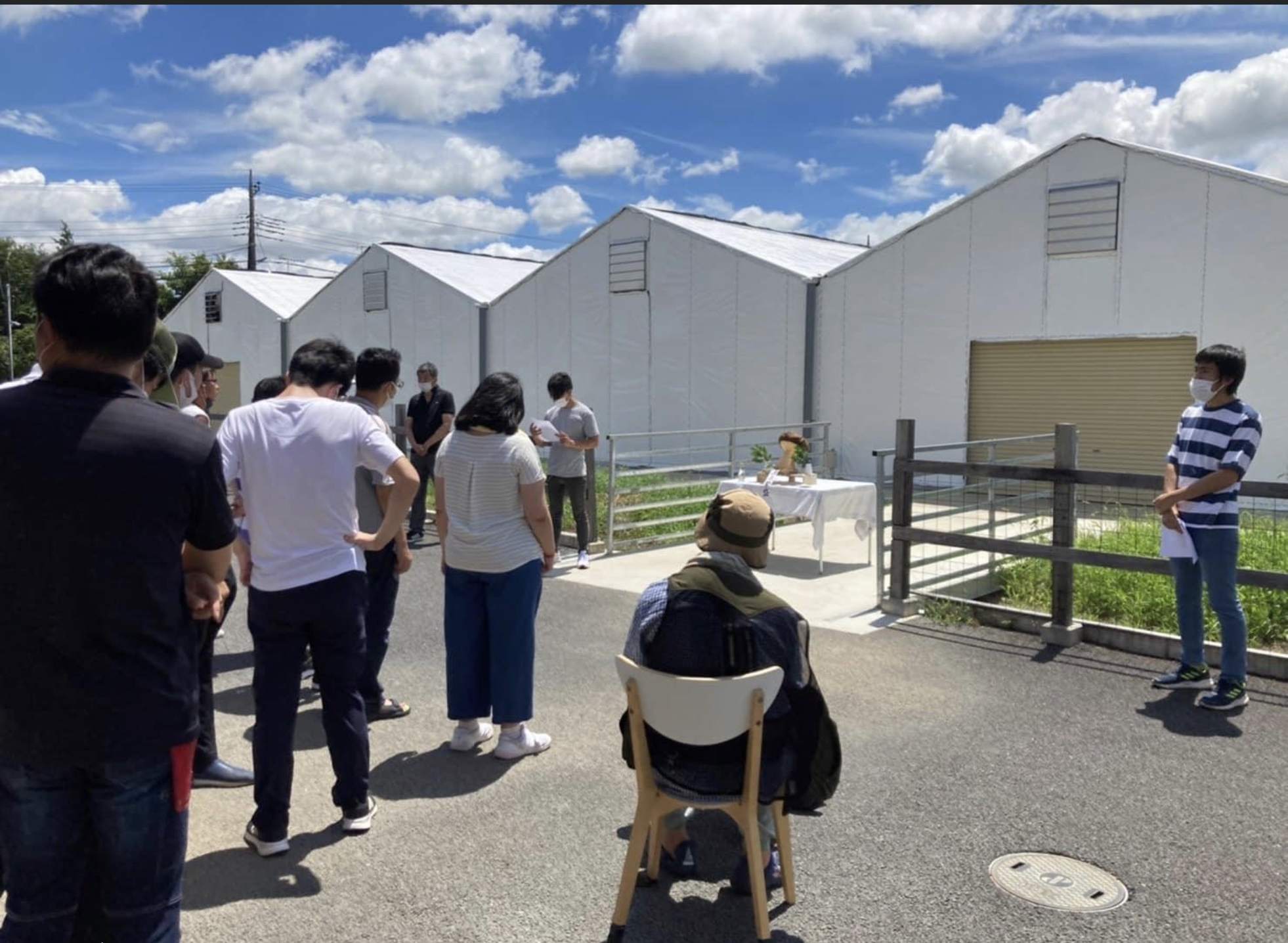 新椎茸ハウスの竣工式を行いました。